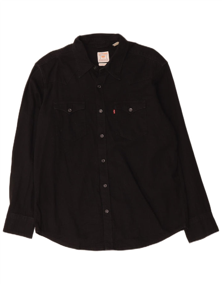 Levi's Chemise en Jean Standard Homme Noir Large Coton