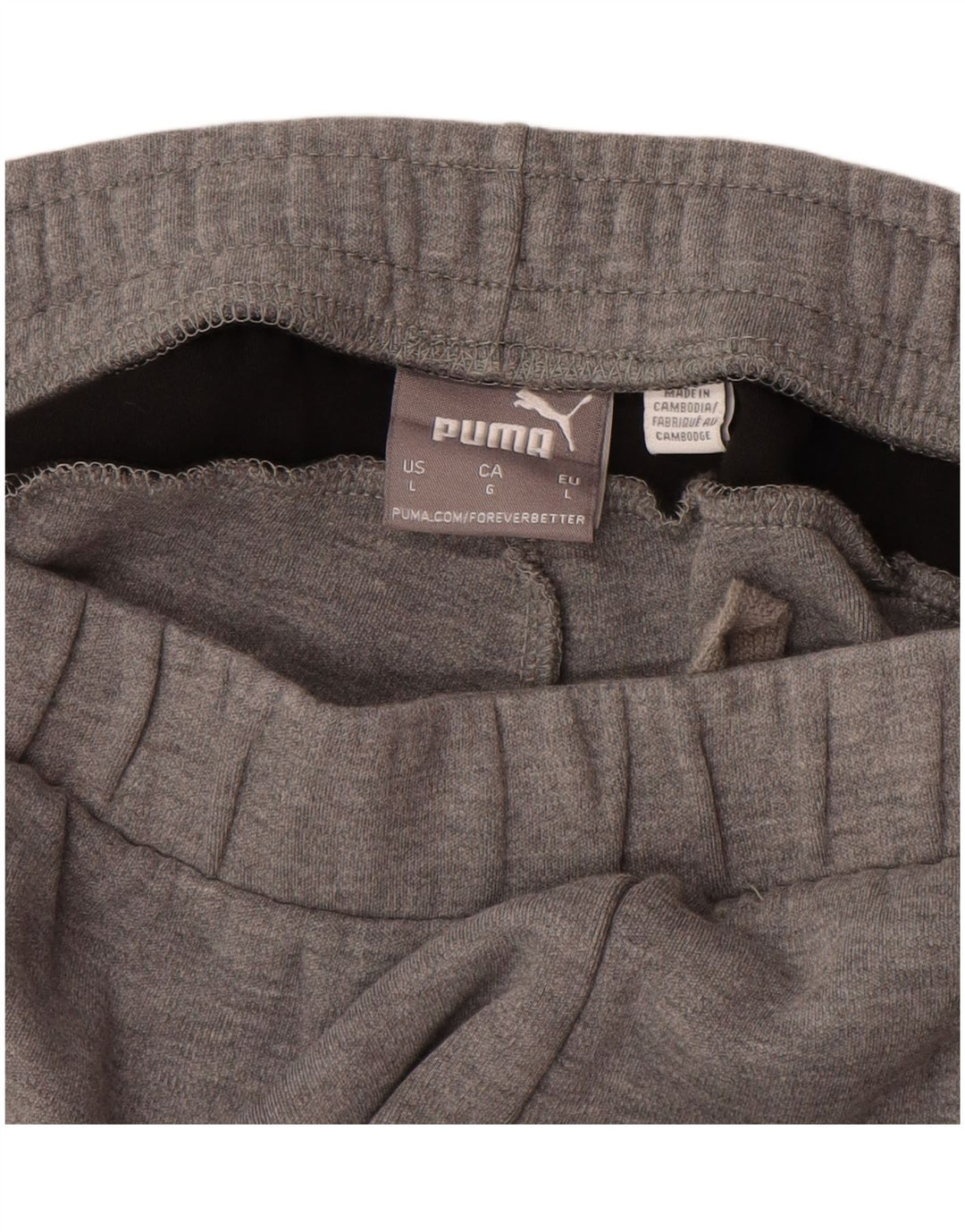 PUMA Pantalon de Survêtement Homme Large Gris Colorblock Coton