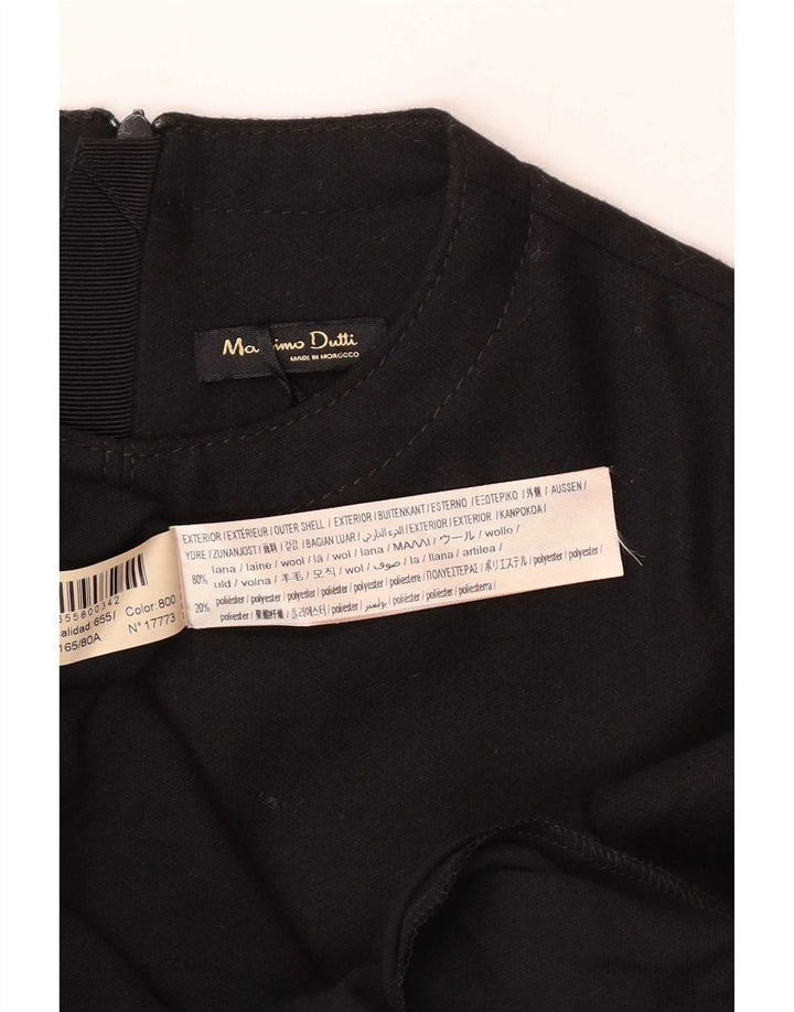 Massimo Dutti Robe Maxi Femme EU 34 2XS Laine Noire