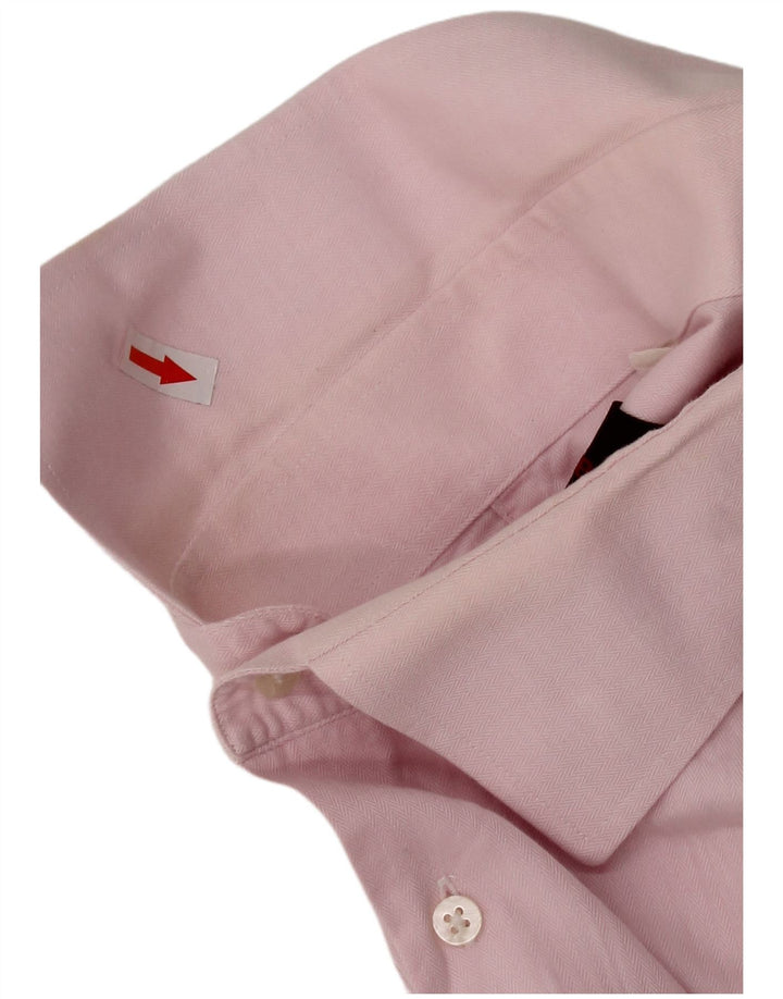PIERRE CARDIN Chemise Homme Large Rose Chevrons Coton