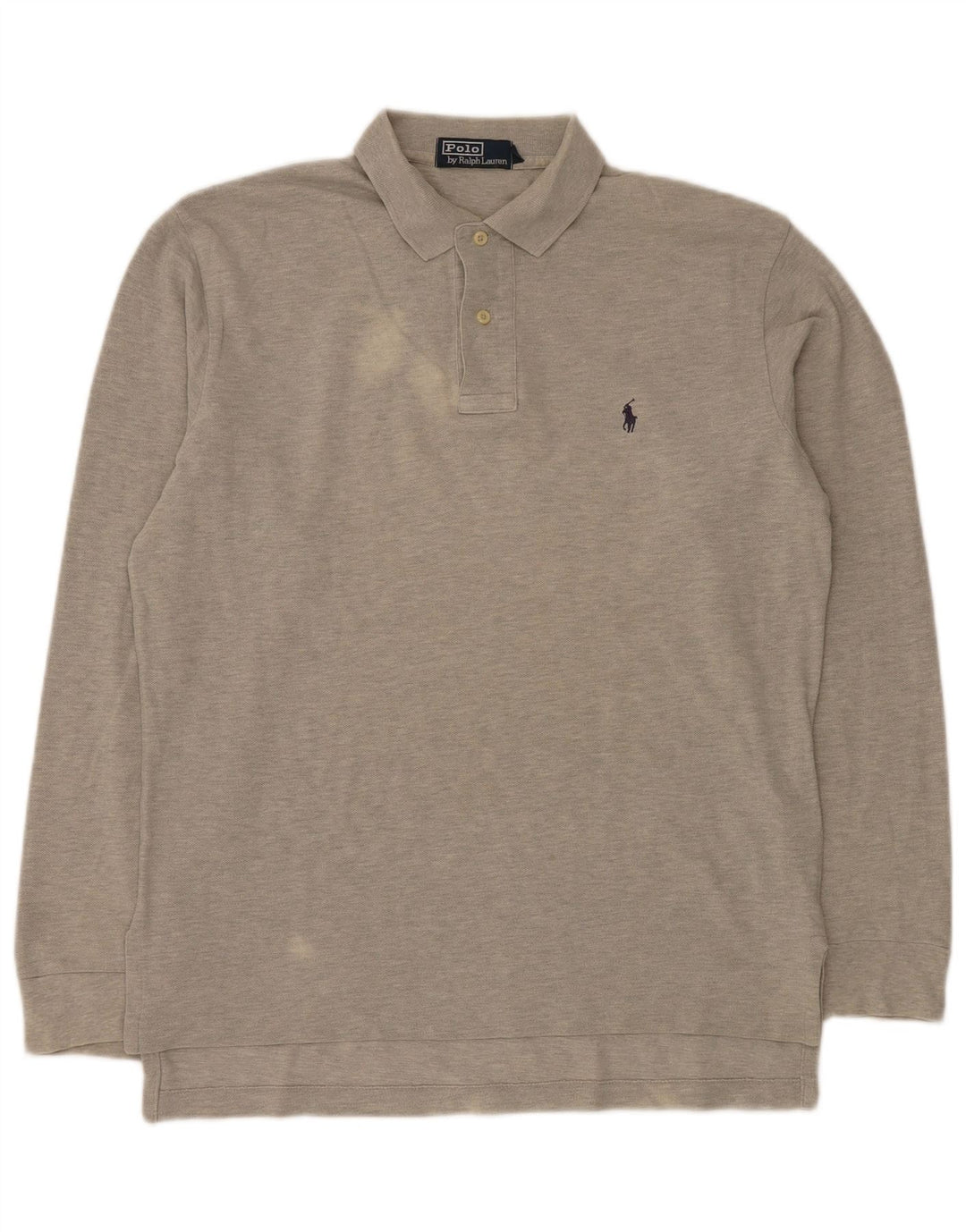 POLO RALPH LAUREN Polo ample à manches longues pour homme en coton gris moyen