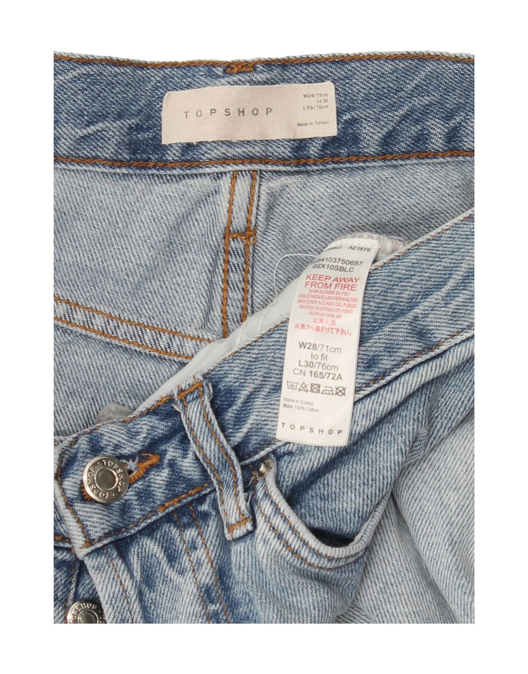 TOPSHOP Womens Flared Jeans W28 L30 Blue Cotton Vintage Topshop and Second-Hand Topshop from Messina Hembry 