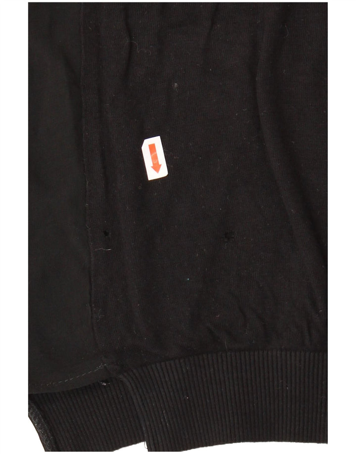 Zara Pull à manches courtes et col roulé pour femme UK 14 Noir moyen