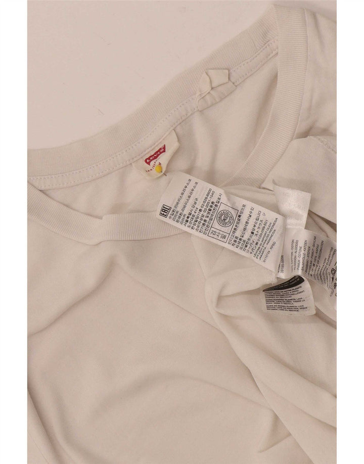 Levi's T-Shirt Femme UK 12 Blanc Moyen Coton