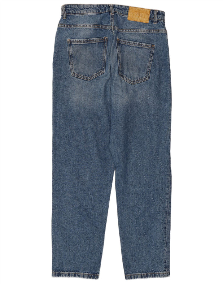 Zara Jean taille haute pour femme EU 40 Medium W30 L28 Bleu