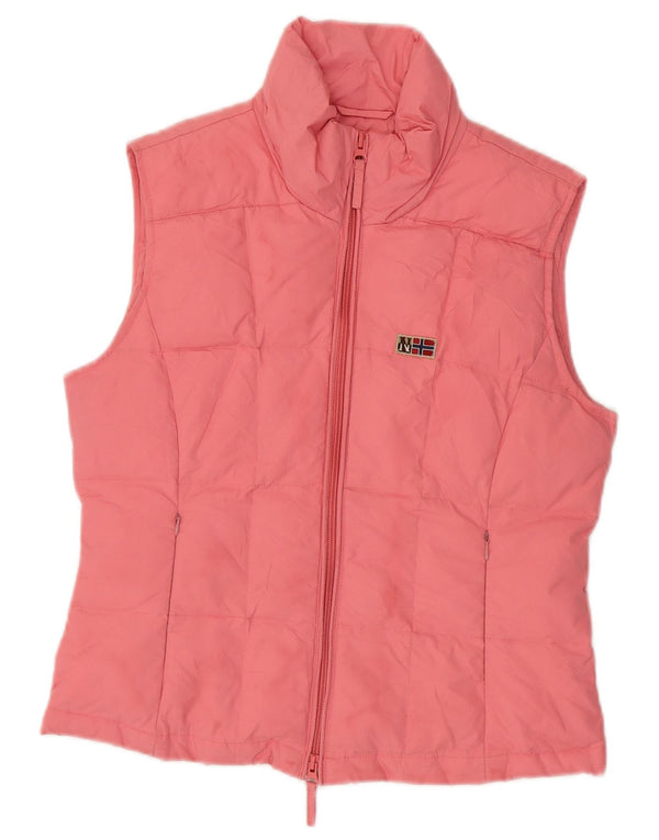 Napapijri Gilet rembourré pour femme UK 12 Rose moyen
