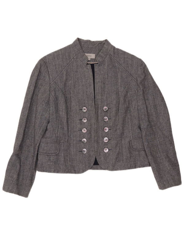 Marks & Spencer Veste blazer courte à double boutonnage pour femme UK 18 XL Gris