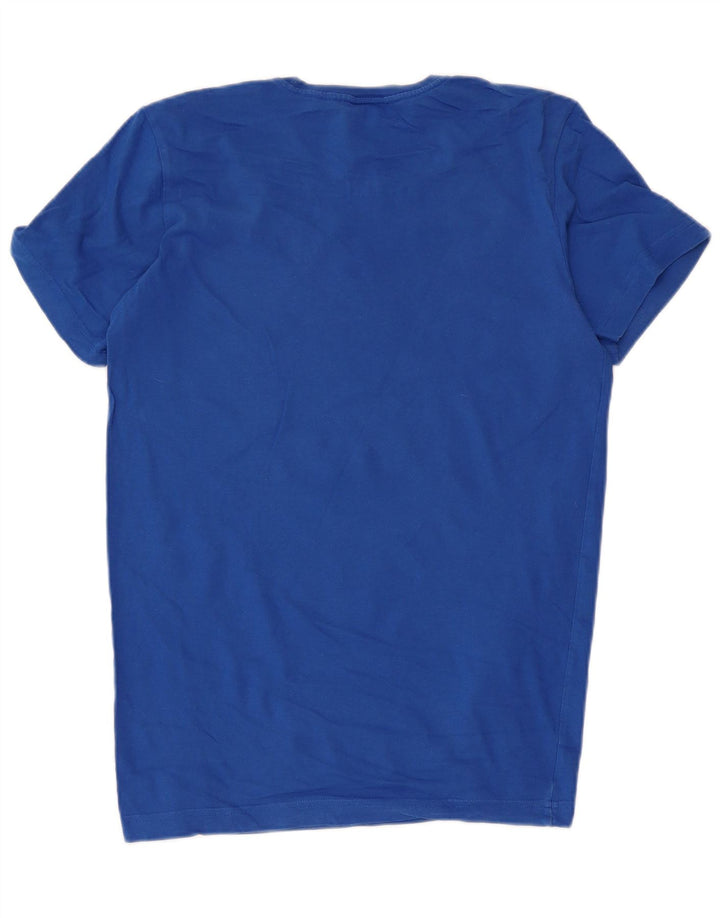 Adidas T-shirt graphique pour homme en coton bleu petit