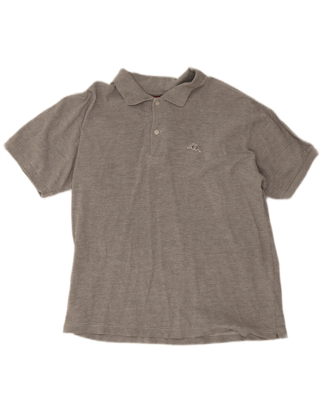Kappa Polo Homme Petit Gris Moucheté Coton