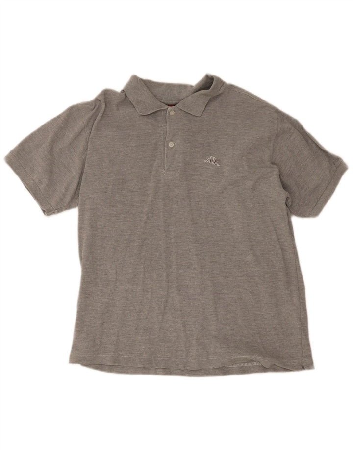 Kappa Polo Homme Petit Gris Moucheté Coton