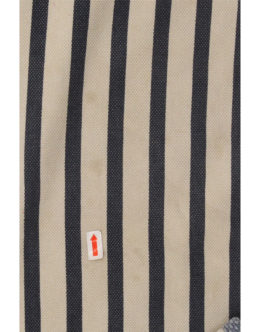 FAT FACE Sweat-shirt à col zippé pour homme Petit coton rayé blanc cassé