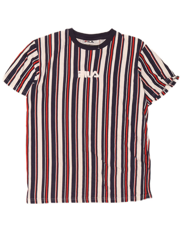 Fila T-Shirt Graphique Haut Petit Coton Rayé Multicolore Homme