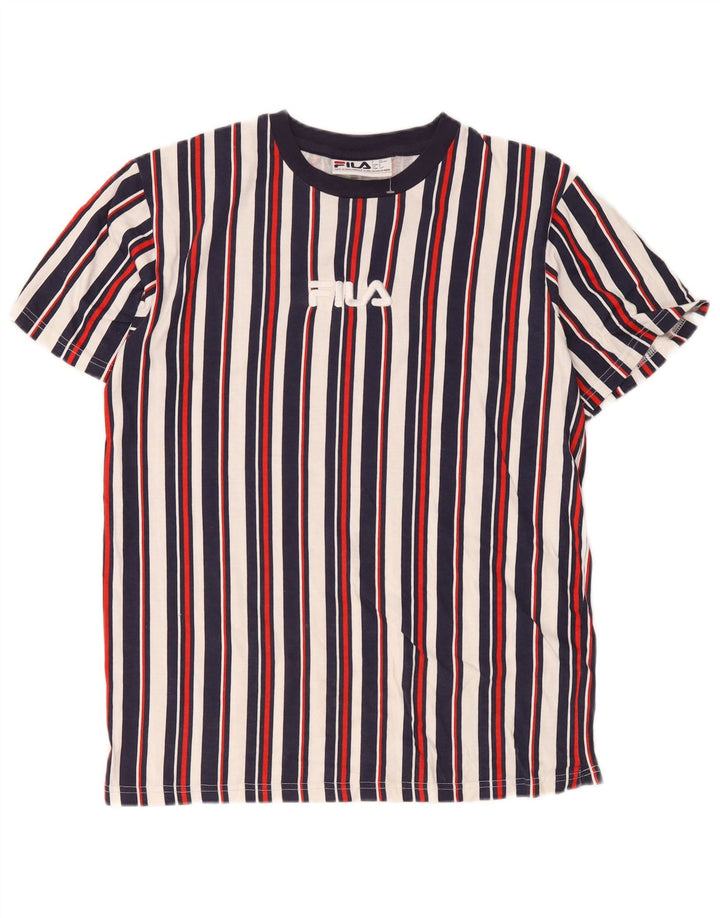 Fila T-Shirt Graphique Haut Petit Coton Rayé Multicolore Homme
