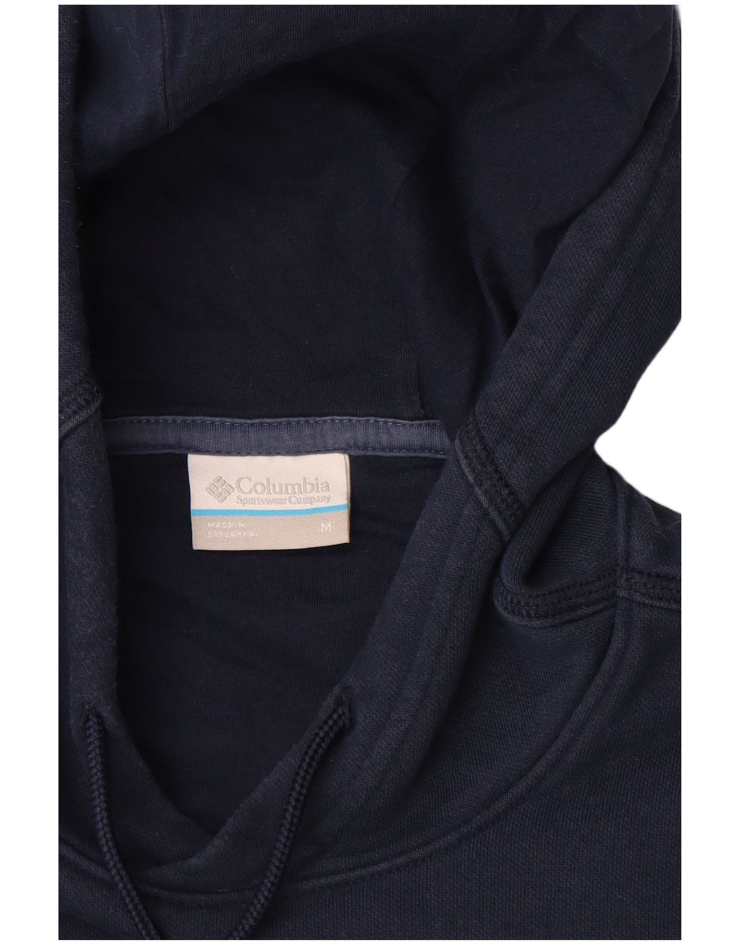 COLUMBIA Pull à Capuche Graphique Homme Bleu Marine Moyen Coton