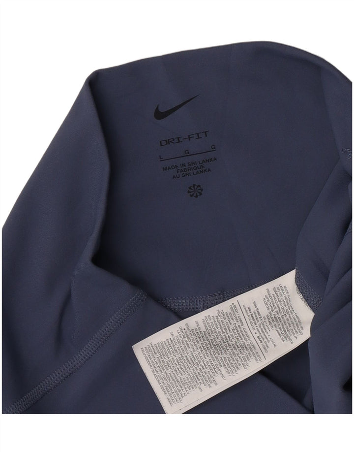 Nike Legging Dri Fit pour femme UK 14 Large Bleu marine Polyester