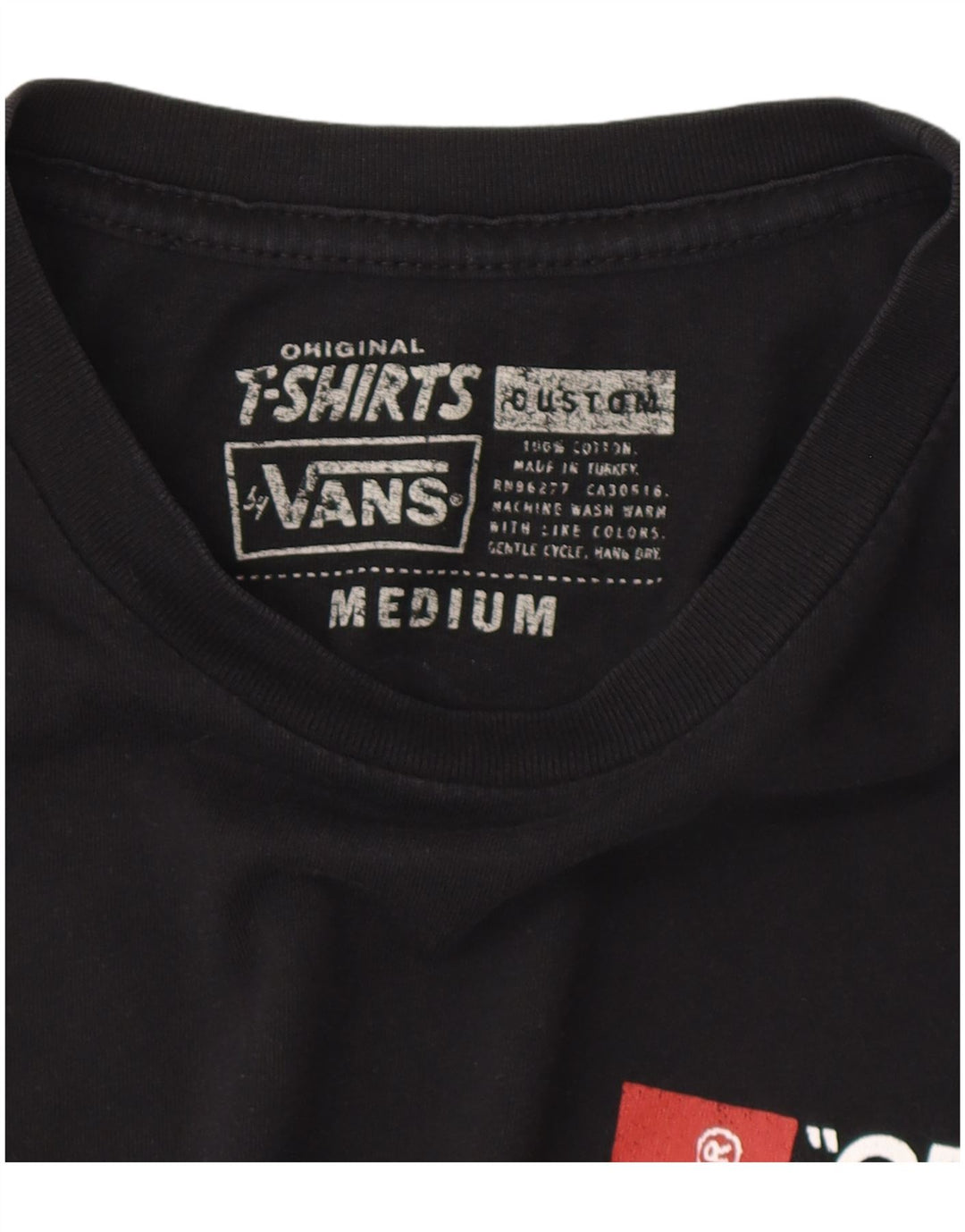 Vans T-shirt graphique pour homme en coton noir moyen