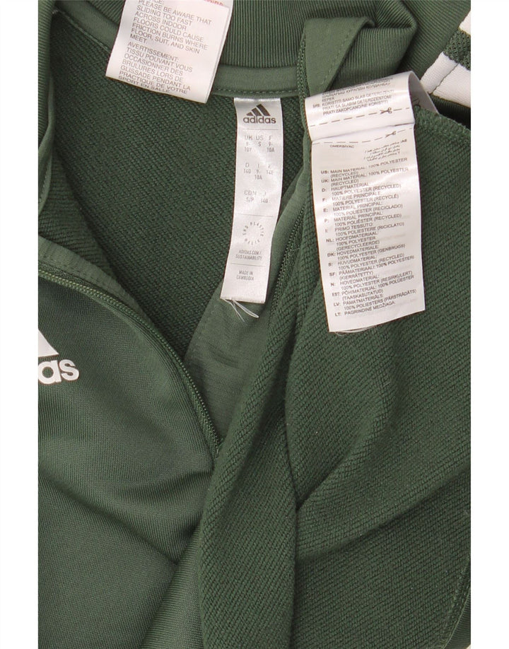 Adidas Haut de Survêtement Graphique Pull Garçon 9-10 Ans Kaki
