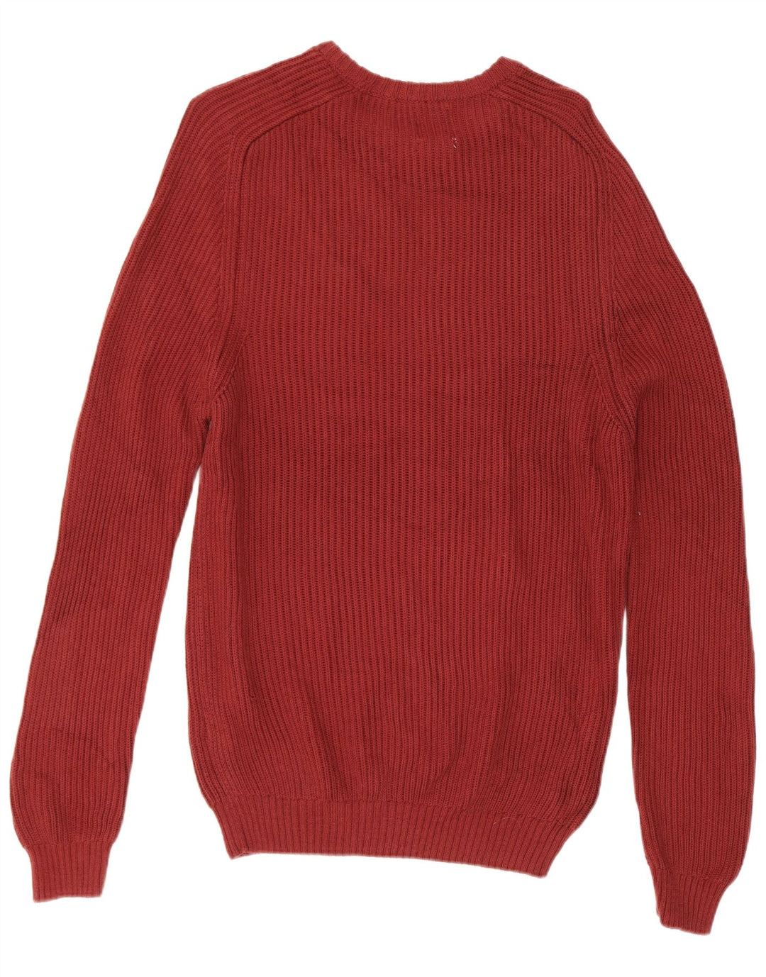 Zara Pull à col bateau pour homme en coton bordeaux moyen