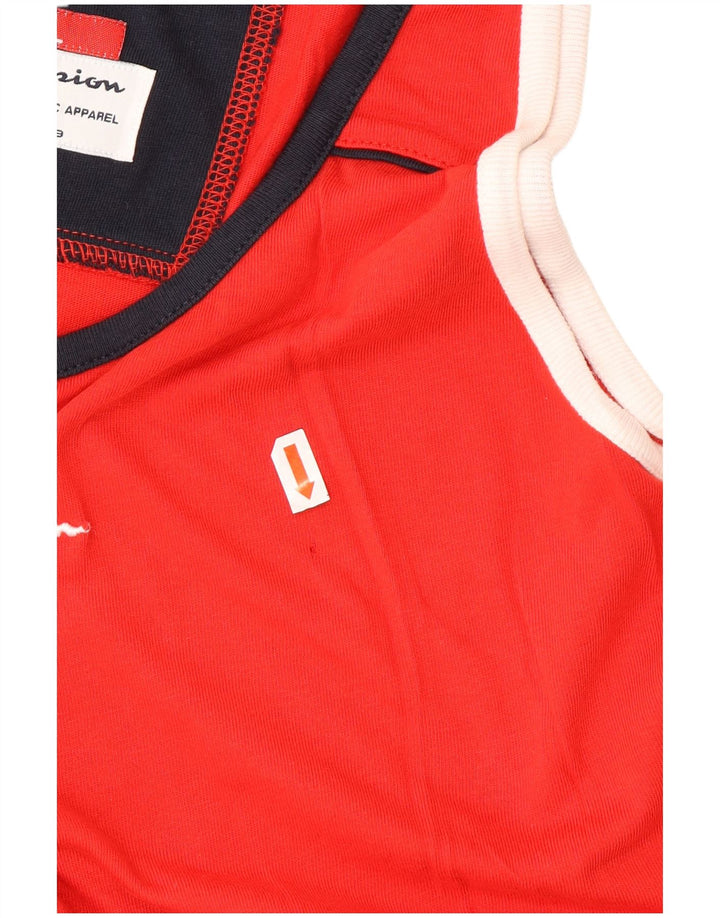 CHAMPION Débardeur Graphique Homme XL Rouge Colorblock Coton