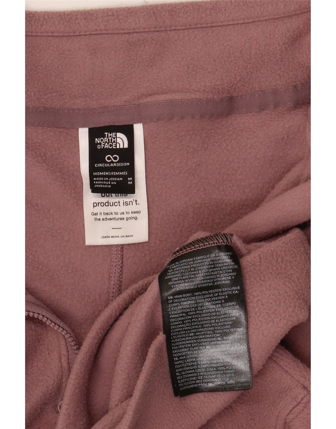 THE NORTH FACE Pull court en polaire à col zippé pour femme UK 14 Rose moyen