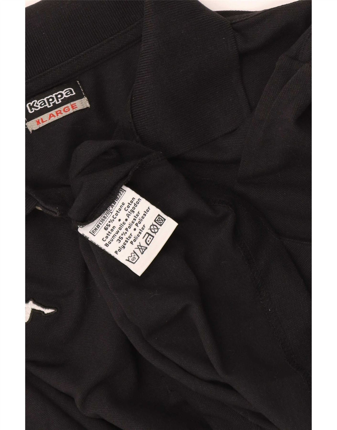 Kappa Polo Homme XL Noir Coton