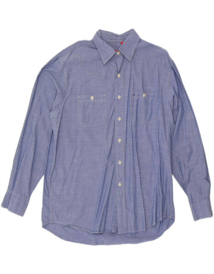 IZOD Chemise Homme Large Bleu Moucheté Coton