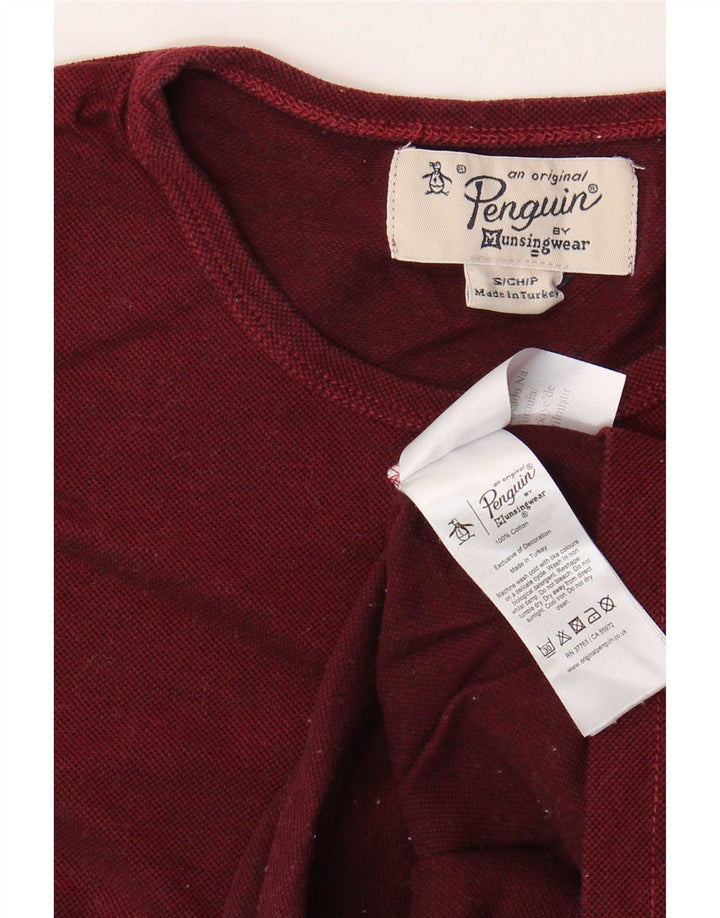 Penguin T-Shirt Homme Haut Petit Coton Bordeaux