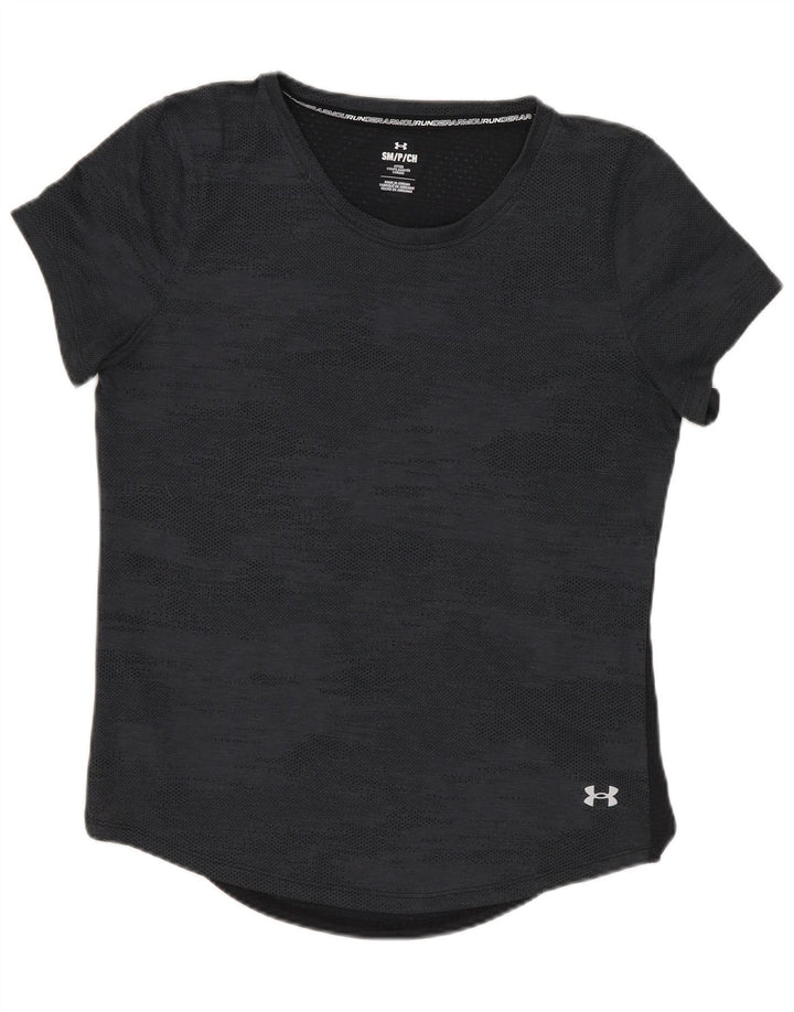 UNDER ARMOUR T-Shirt Femme UK 10 Petit Gris