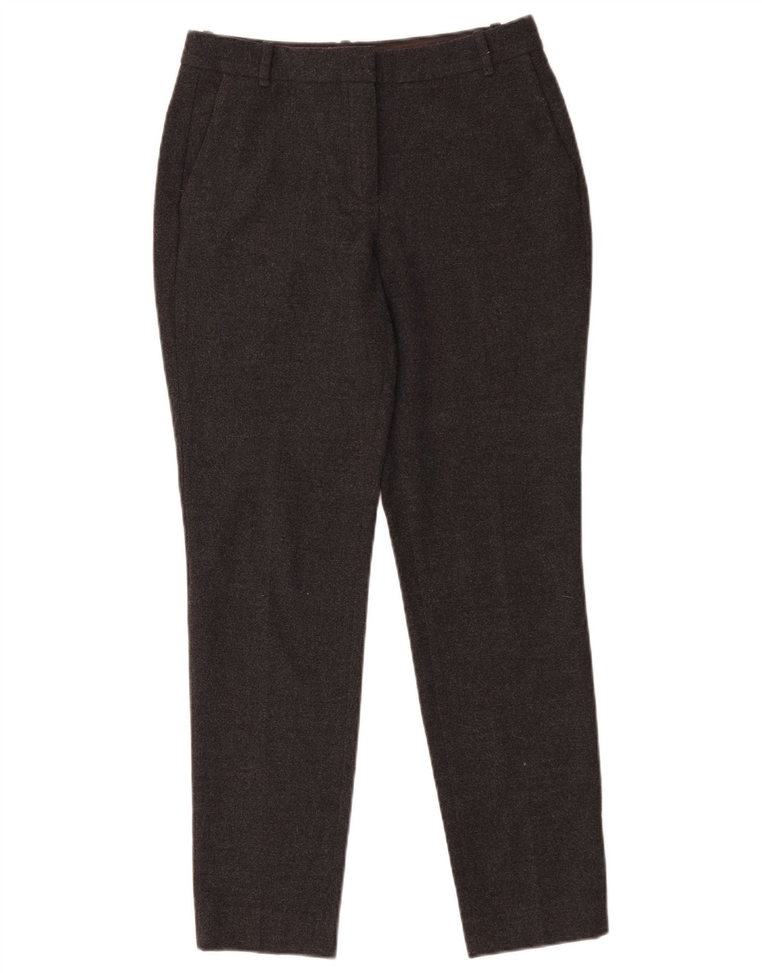 Massimo Dutti Pantalon Chino Slim Femme EU 38 Small W30 L29 Gris Polyester