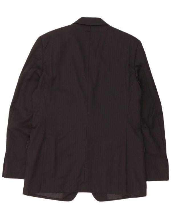 HUGO BOSS Veste Blazer 2 Boutons Homme EU 50 Grande Rayure Noire