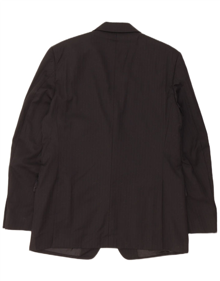 HUGO BOSS Veste Blazer 2 Boutons Homme EU 50 Grande Rayure Noire