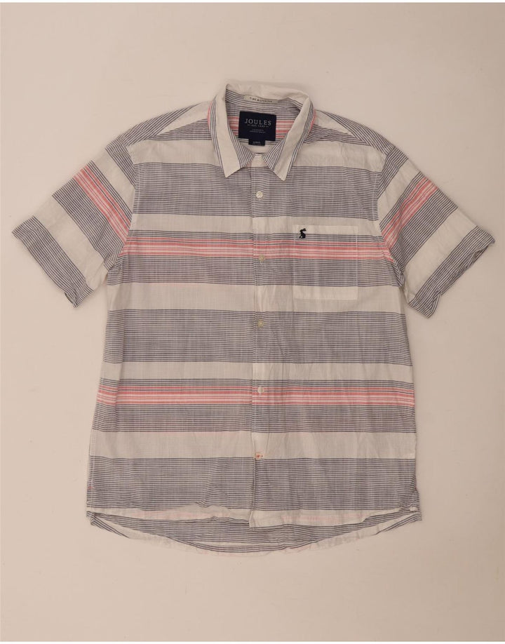 Joules Chemise à Manches Courtes Homme Grand Bleu Rayé Coton