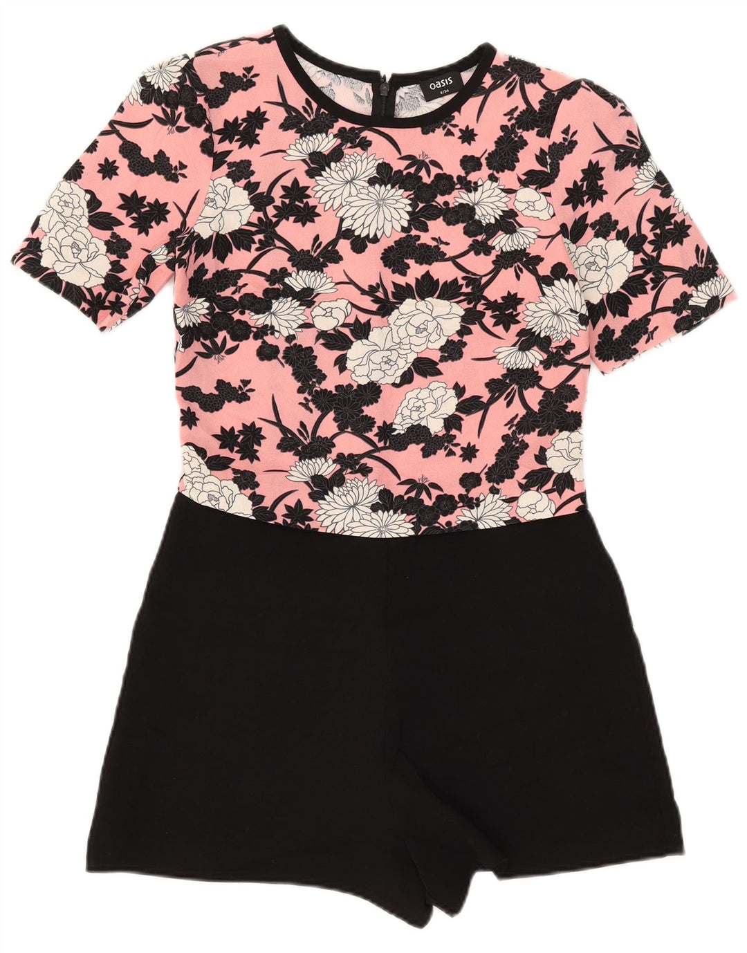 Oasis Combishort à manches courtes pour femme UK 8 Petit rose floral