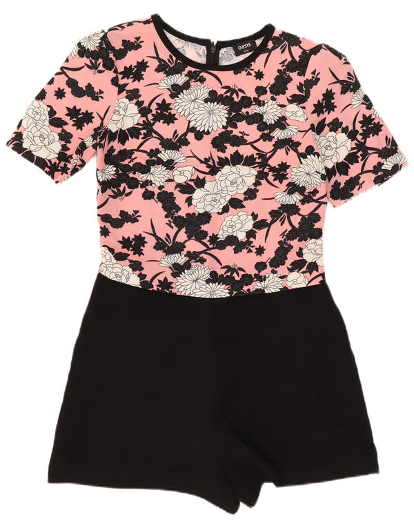 Oasis Combishort à manches courtes pour femme UK 8 Petit rose floral