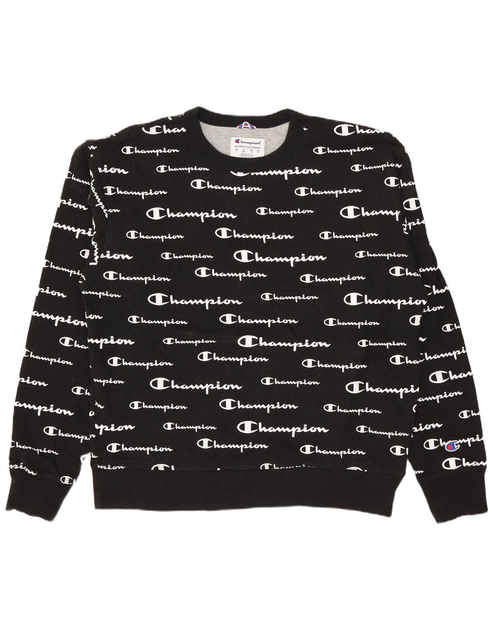 Champion Sweat-Shirt Graphique Homme Noir Moyen Coton