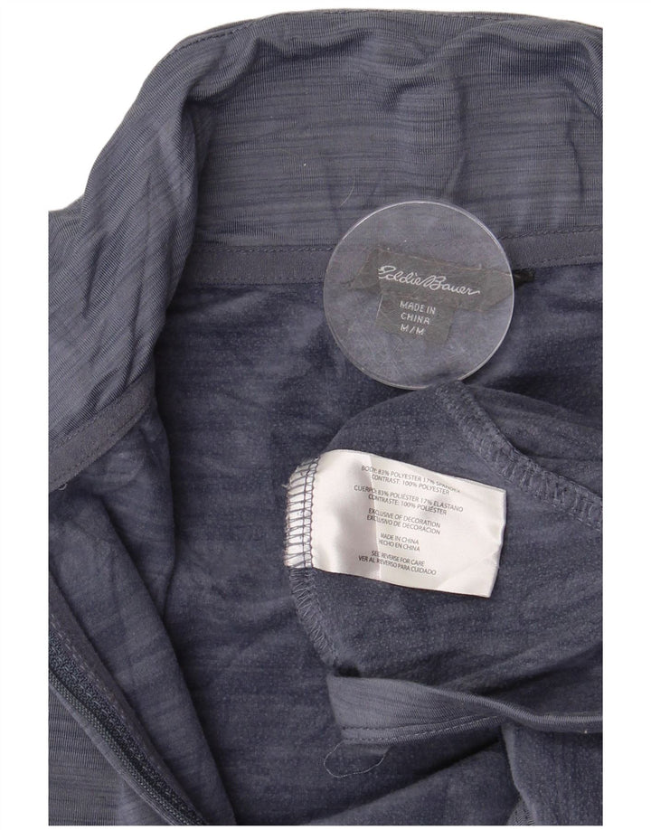 Eddie Bauer Haut à manches longues et col zippé pour femme UK 14 Bleu marine moyen