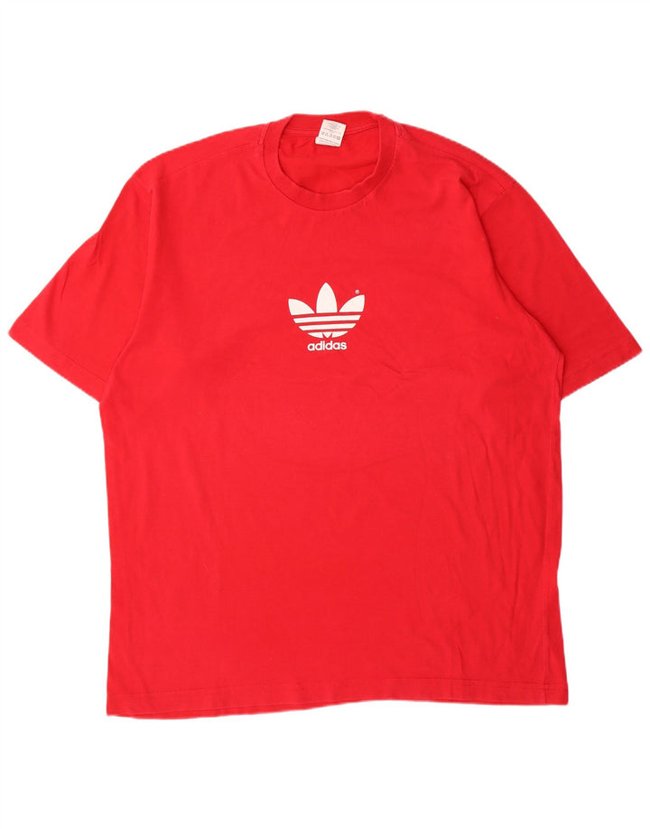 Adidas T-shirt graphique pour hommes, grand coton rouge