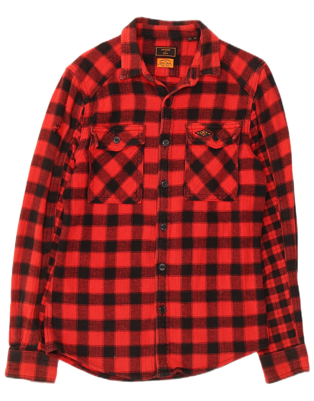 Superdry Chemise Slim Fit Lumberjack Flannel Homme Rouge Moyen Vichy Coton