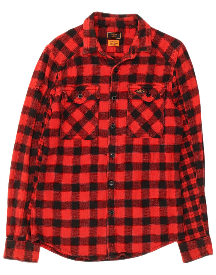 Superdry Chemise Slim Fit Lumberjack Flannel Homme Rouge Moyen Vichy Coton