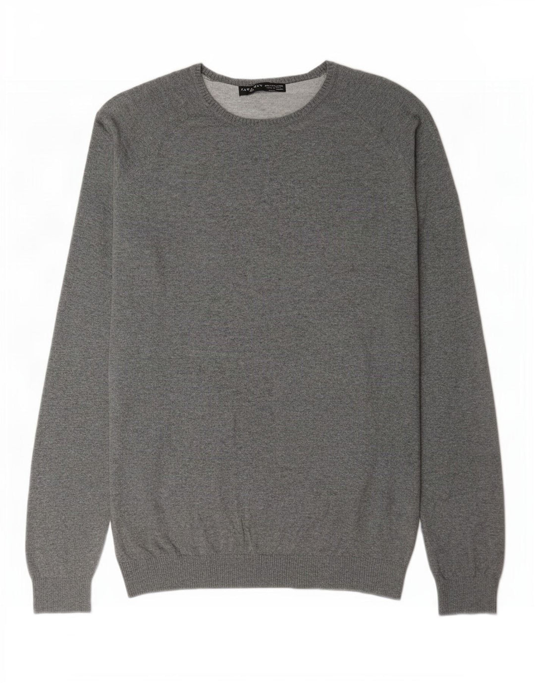 Zara Pull ras du cou pour homme XL en coton gris