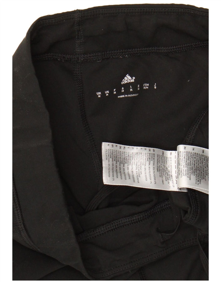 Adidas Leggings Femme UK 12 Polyester Noir Moyen