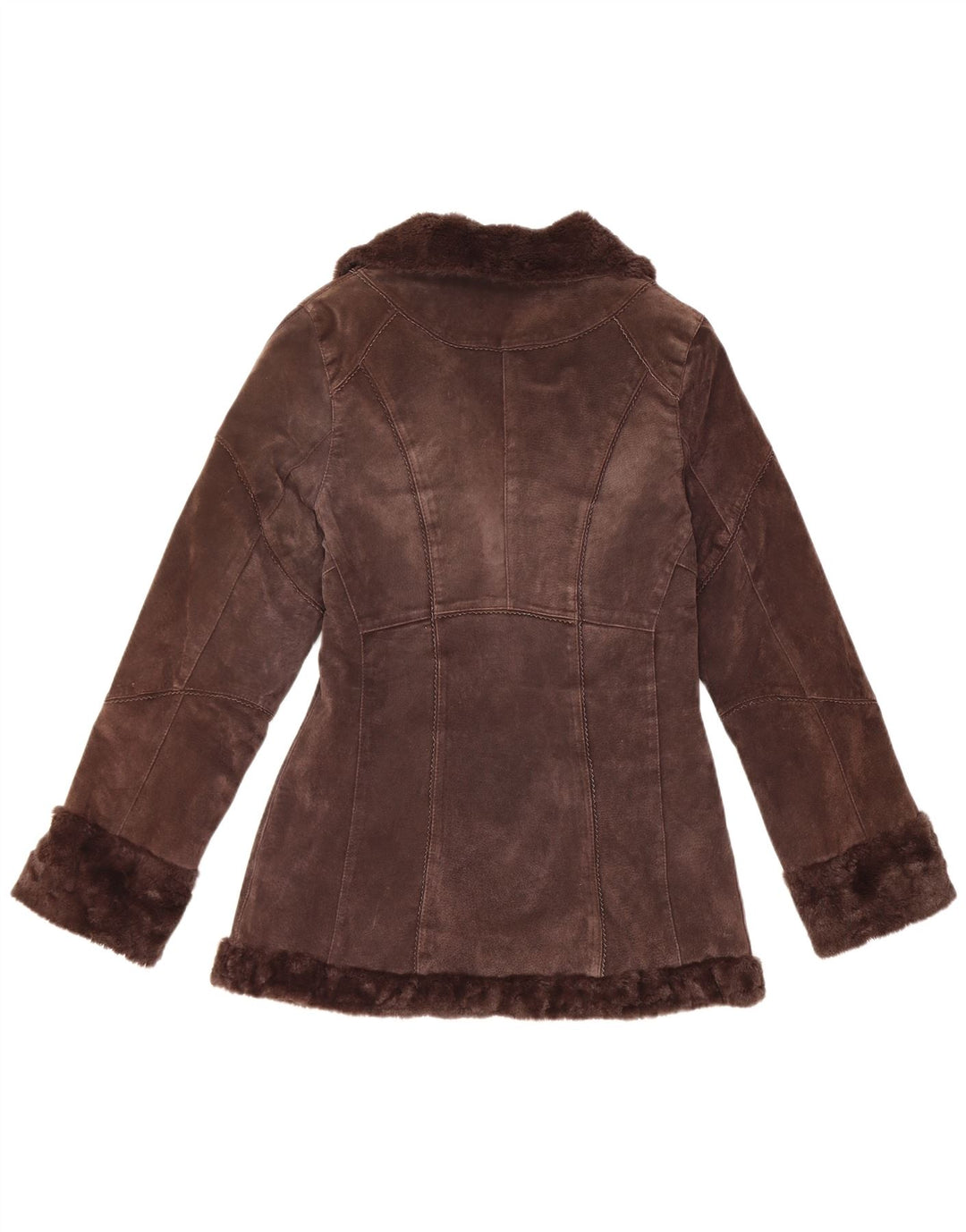 Montego Veste en peau de mouton pour femme EU 36 Petit cuir marron