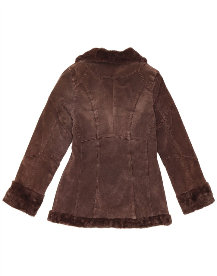 Montego Veste en peau de mouton pour femme EU 36 Petit cuir marron