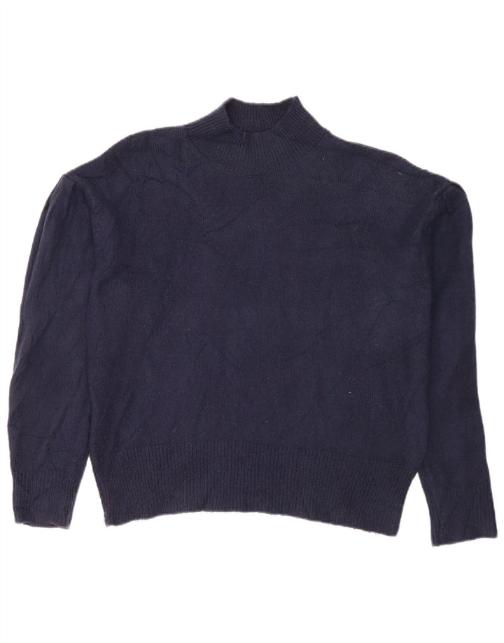 Marks & Spencer Pull à col roulé pour femme UK 14 Bleu marine moyen