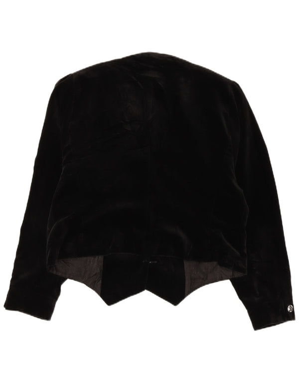 HAMMERSCHMID Veste Blazer 3 Boutons Velours Femme EU 42 Grand Coton Noir