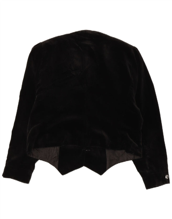 HAMMERSCHMID Veste Blazer 3 Boutons Velours Femme EU 42 Grand Coton Noir