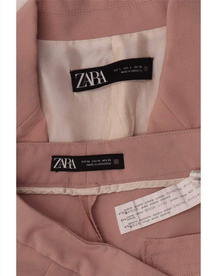 Zara Costume 2 pièces 2 boutons pour femme UK 16 Large W32 L31 Rose Polyester