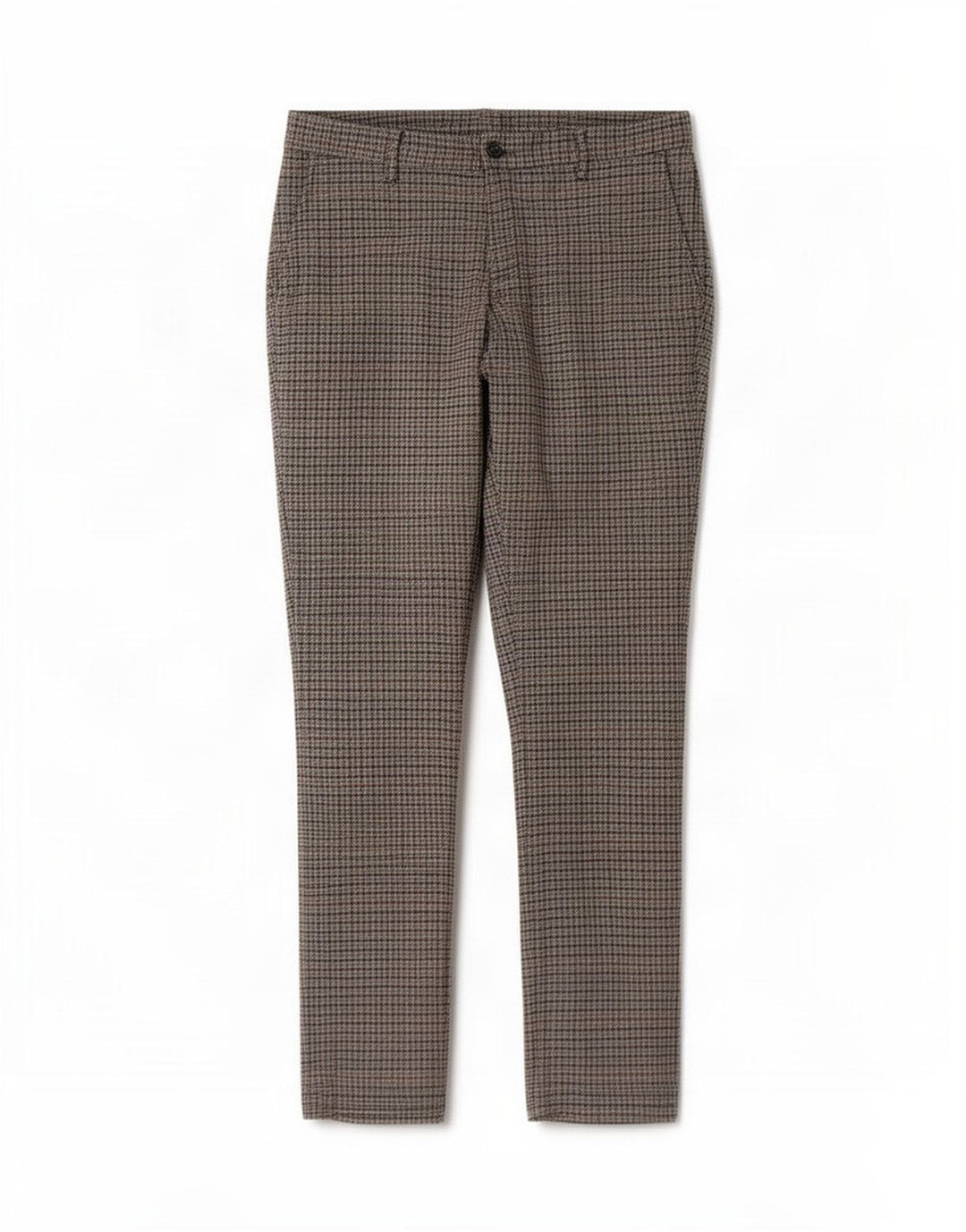 Benetton Pantalon de costume droit pour homme IT 48 Medium W34 L34 Gris pied-de-poule