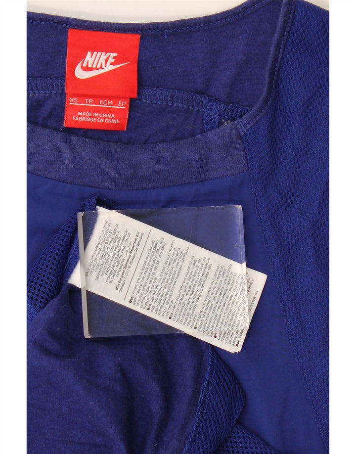 NIKE Robe T-Shirt Femme UK 6 XS Bleu Polyester