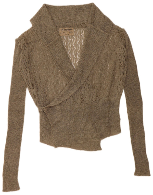 ALL SAINTS Pull cardigan court surdimensionné pour femme Taille 12 Vert